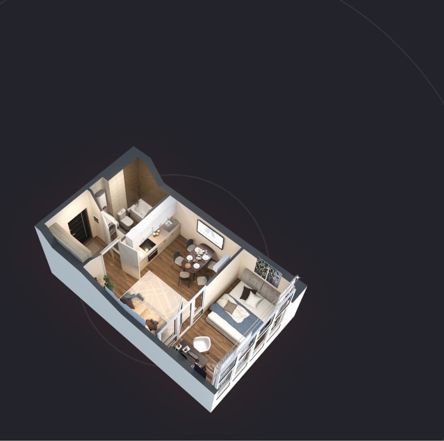 One-room apartment in Artville