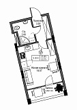 Планировка Smart-квартира площей 22.75м2, UM-004-04/0011.