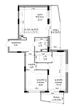 Планировка 2-к квартира площей 95.7м2, LR-002-06/0035.
